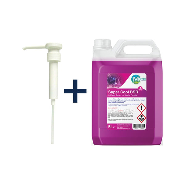 Multex Super Cool BSR 5L - Premium pink antifreeze and coolant for all-weather engine protection.