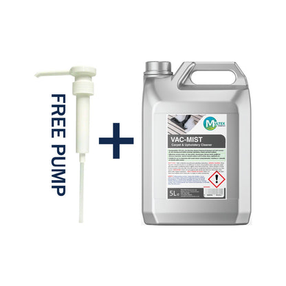 Multex VAC-MIST 5L - Professional low-foaming carpet and upholstery cleaner for extraction machines.