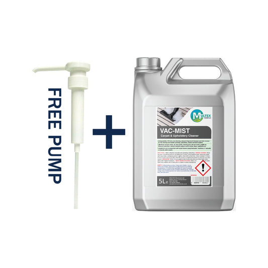 Multex VAC-MIST 5L - Professional low-foaming carpet and upholstery cleaner for extraction machines.