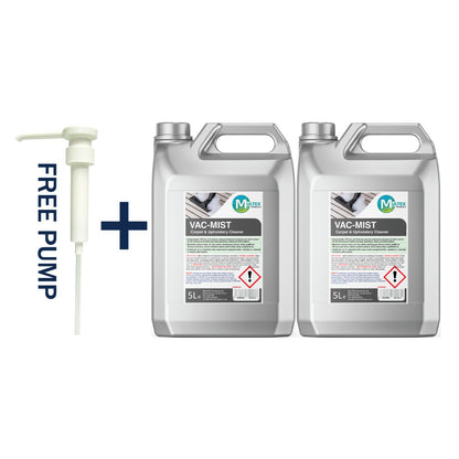 Multex VAC-MIST 5L - Professional low-foaming carpet and upholstery cleaner for extraction machines.