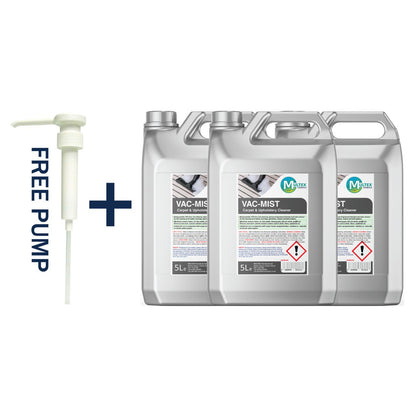 Multex VAC-MIST 5L - Professional low-foaming carpet and upholstery cleaner for extraction machines.