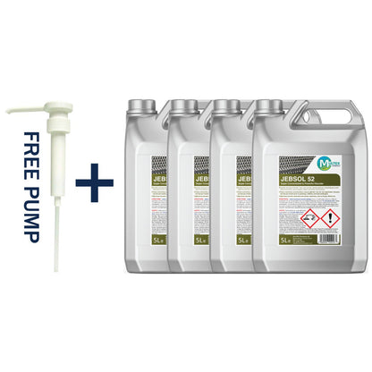 Jebsol 52 5L bundle - Professional super-concentrated industrial descaler and concrete etching agent.