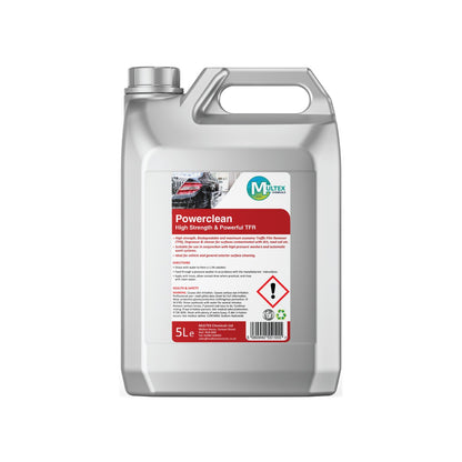 Multex Power Clean 5L bundle - High-strength Traffic Film Remover (TFR) and vehicle degreaser.