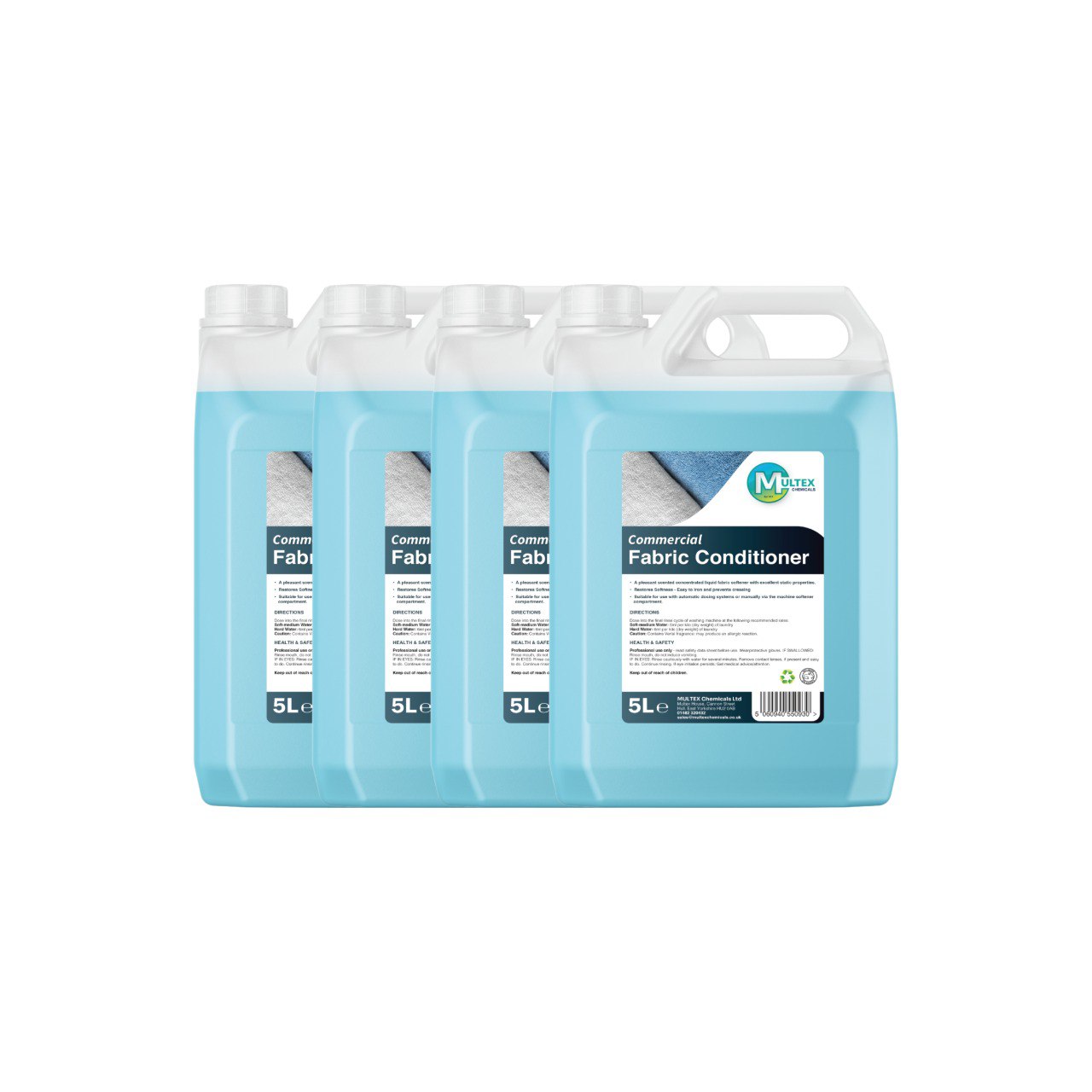 Multex Professional Fabric Conditioner 5L - Concentrated spring fragrance for commercial laundry.