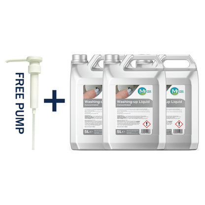 Multex Concentrated Washing Up Liquid 5L - Premium super-strength lemon detergent for commercial use.