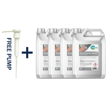 Multex Concentrated Washing Up Liquid 5L - Premium super-strength lemon detergent for commercial use.