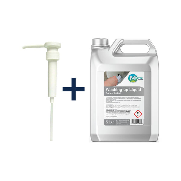 Multex Concentrated Washing Up Liquid 5L - Premium super-strength lemon detergent for commercial use.