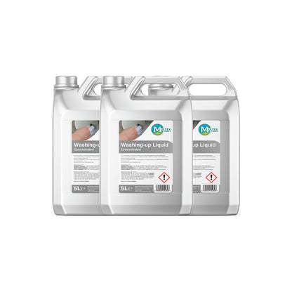 Multex Concentrated Washing Up Liquid 5L - Premium super-strength lemon detergent for commercial use.
