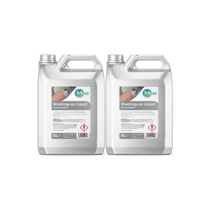 Multex Concentrated Washing Up Liquid 5L - Premium super-strength lemon detergent for commercial use.