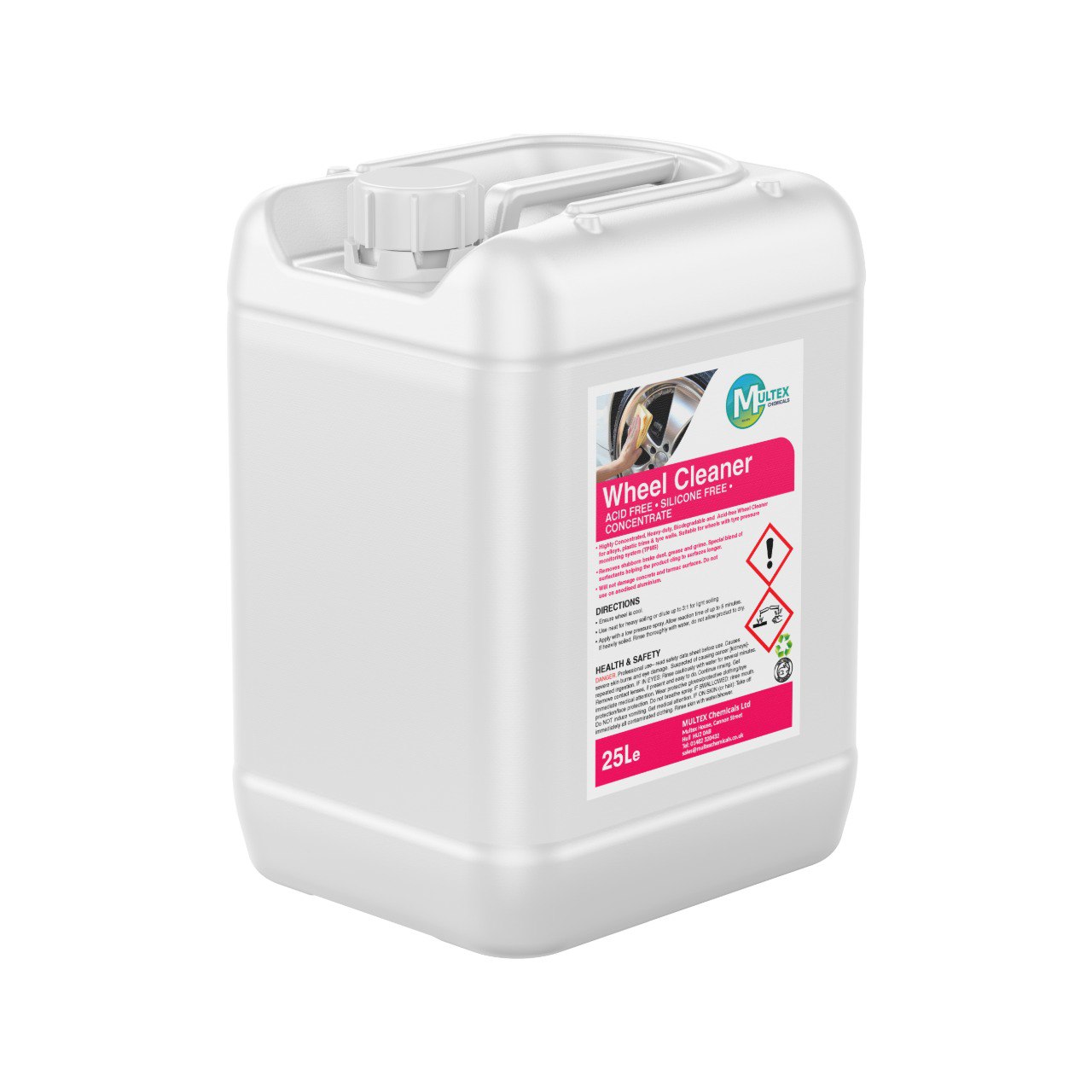 Multex Wheel Cleaner 5L bundle - Professional acid-free and silicone-free alloy wheel cleaner.