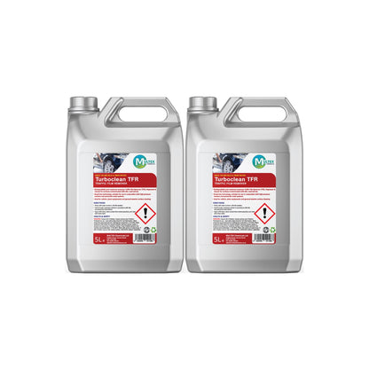 Turboclean TFR Traffic Film Remover and Degreaser by Multex Chemicals, 5L high-strength vehicle washing concentrate container with trade pouring grip.