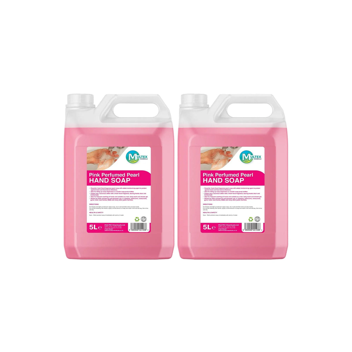 Pink Perfumed Pearl Hand Soap – Luxury Scented Bulk Wash — 2 × 5L bundle