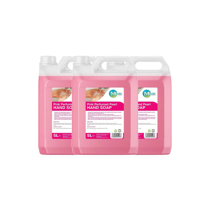 Pink Perfumed Pearl Hand Soap – Luxury Scented Bulk Wash — 3 × 5L bundle