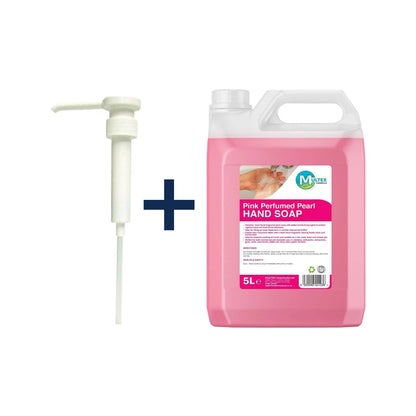 Pink Perfumed Pearl Hand Soap – Luxury Scented Bulk Wash — 5L + 1 dosing pump (38mm)