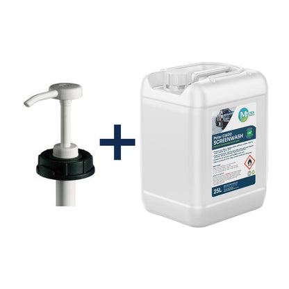Polar CW20 Concentrated Screenwash – Sub-Zero Winter Windscreen Cleaner (-20°C Freezing Protection) — 25L trade drum + 1 dosing pump (DIN61)