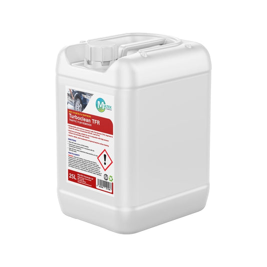 Pro Clean Supply Multex Turboclean 25L traffic film remover container for professional vehicle cleaning