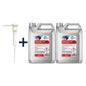 Pro Clean Supply Multex Turboclean traffic film remover cleaning solution in two 5L containers with a pump dispenser