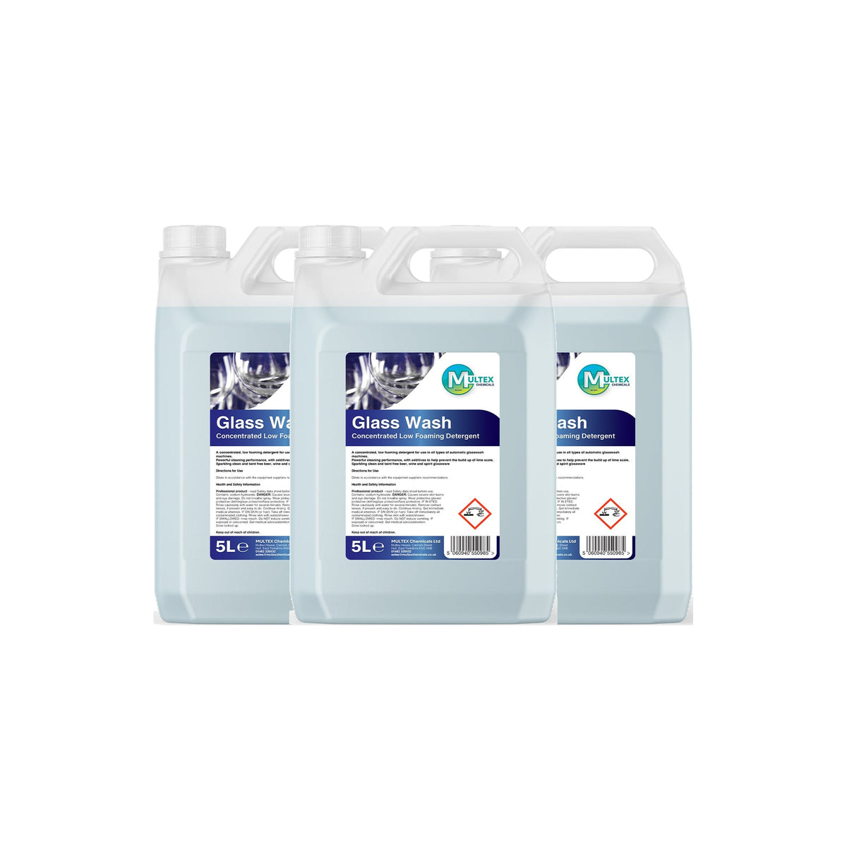 Glass Wash Detergent Concentrate – 5L & 25L — 3 × 5L bundle