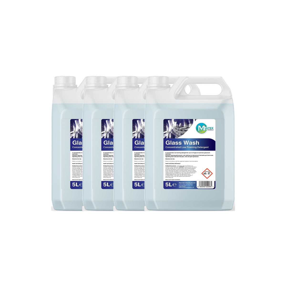 Glass Wash Detergent Concentrate – 5L & 25L — 4 × 5L bundle