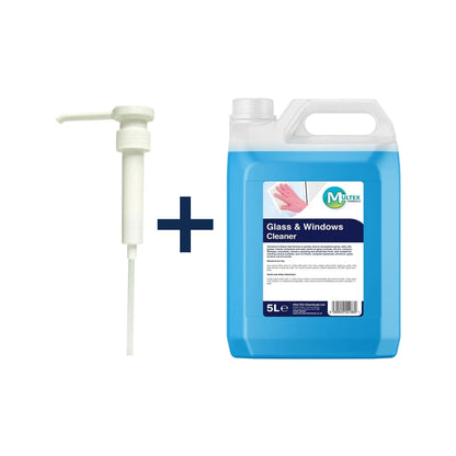 Professional Glass & Window Cleaner – Bulk Refill Containers — 5L + 1 dosing pump (38mm)