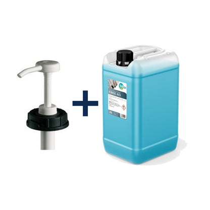 Professional Dishwash Rinse Aid – 5L & 25L — 25L trade drum + 1 dosing pump (DIN61)