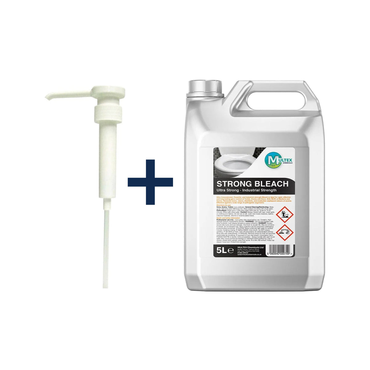 Ultra Strong Bleach – 5L & 25L — 5L + 1 dosing pump (38mm)