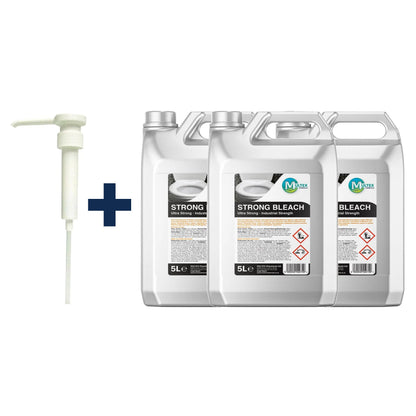 Ultra Strong Bleach – 5L & 25L — 3 × 5L bundle + 1 dosing pump (38mm)
