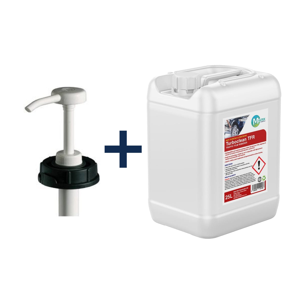 Multex Turboclean Traffic Film Remover Cleaning Solution — 25L trade drum + 1 dosing pump (DIN61)