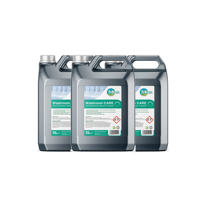 Washroom Care All-in-One Cleaner, Descaler, Sanitiser Concentrate – 5L & 25L — 3 × 5L bundle
