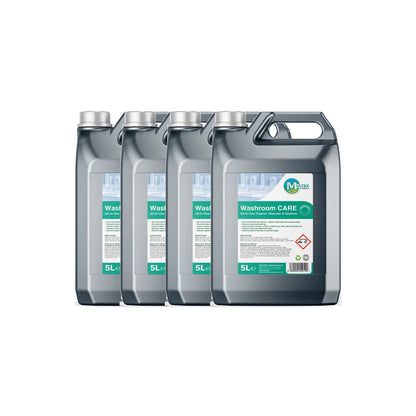 Washroom Care All-in-One Cleaner, Descaler, Sanitiser Concentrate – 5L & 25L — 4 × 5L bundle