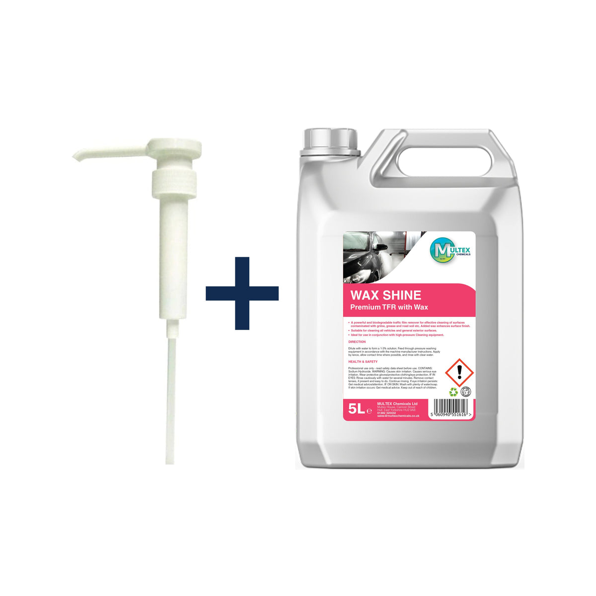 Wax Shine Concentrate – 5L & 25L — 5L + 1 dosing pump (38mm)