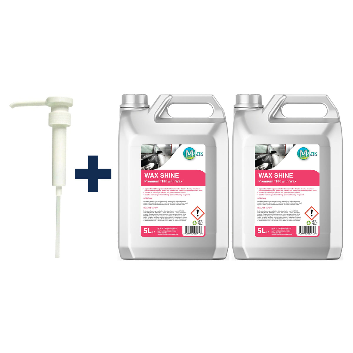 Wax Shine Concentrate – 5L & 25L — 2 × 5L bundle + 1 dosing pump (38mm)