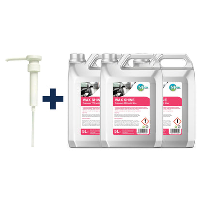 Wax Shine Concentrate – 5L & 25L — 3 × 5L bundle + 1 dosing pump (38mm)